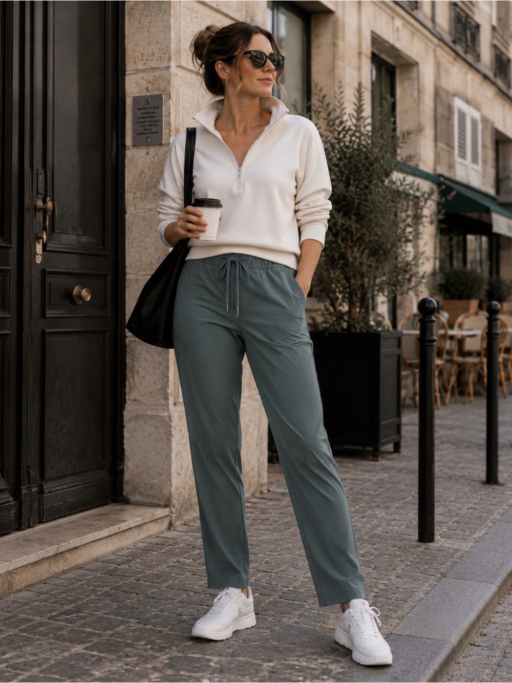 Lululemon On the Fly Drawstring Pants Sage Green Size 4 Travel Golf Athleisure